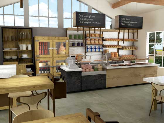 BRUGNOTTO MOVING GLASS FOOD RETAIL DESIGN 